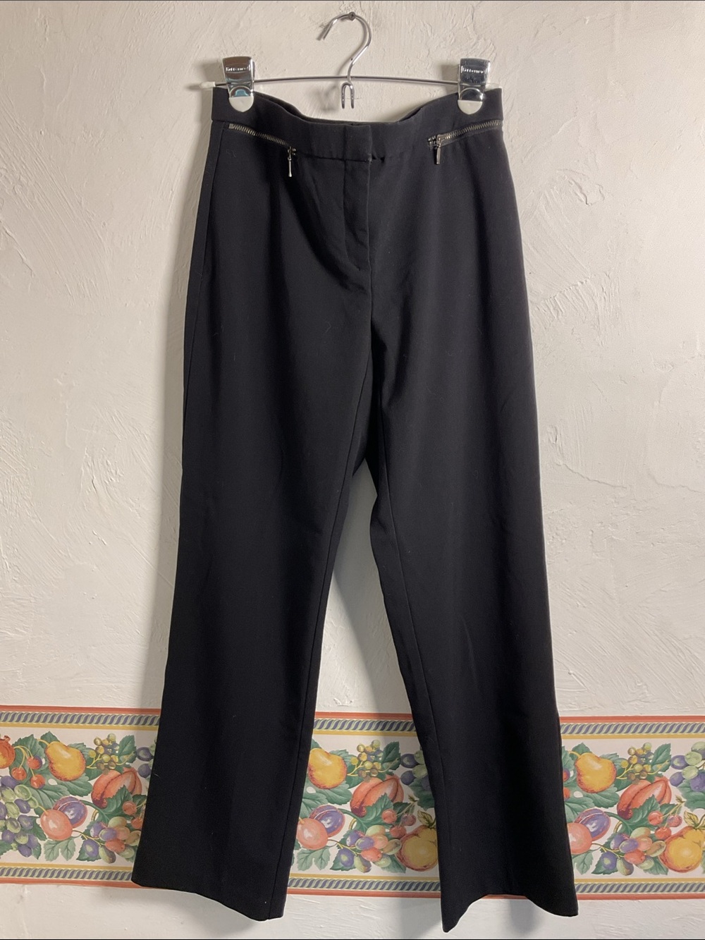 Sag Harbor Stretch Petite Black Zip Pocket Dress Pants Size 4P